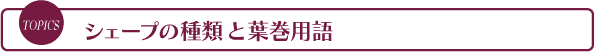 シガー・葉巻[初心者][吸い方][種類][Q&A]シェープの種類（原寸）と葉巻用語